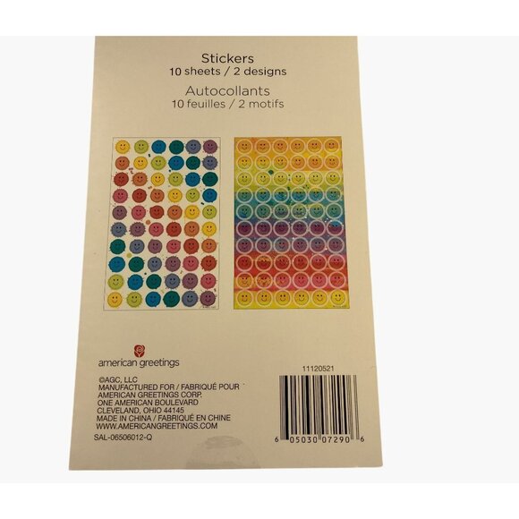 600 Smiley Face Stickers Teacher Reward Journal American Greetings - Picture 2 of 8